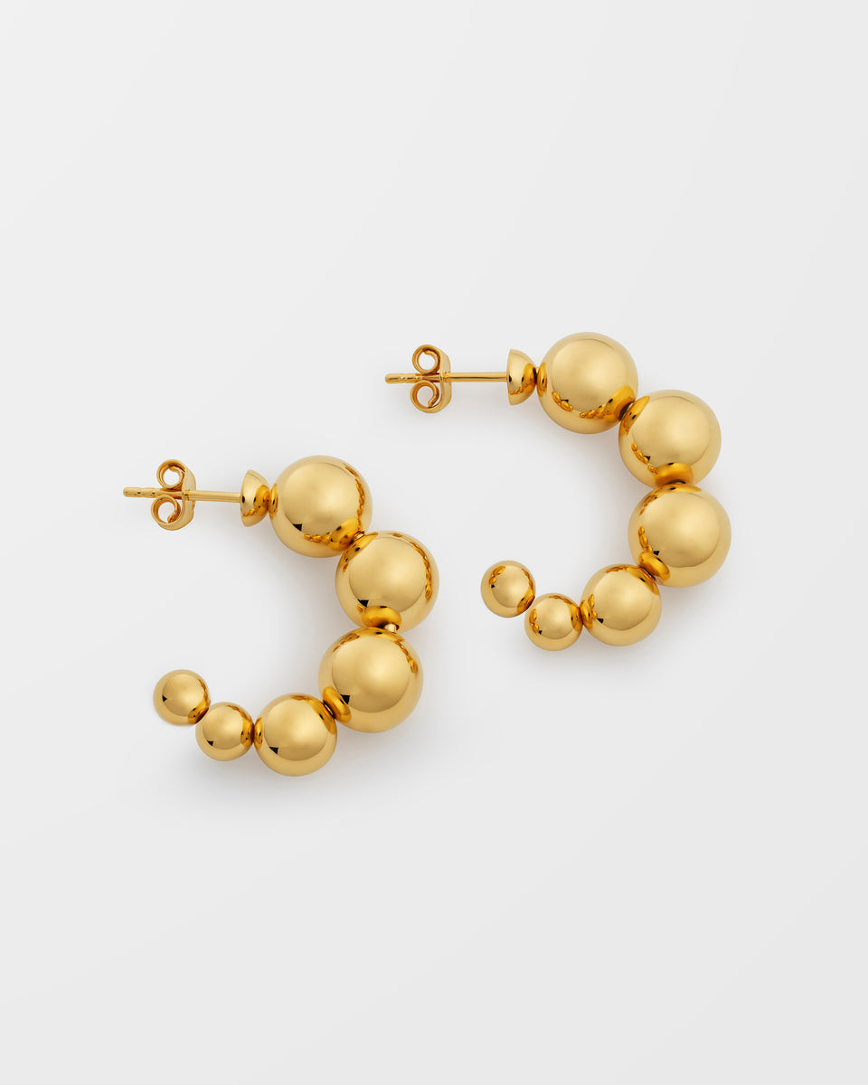 Universe earrings gold