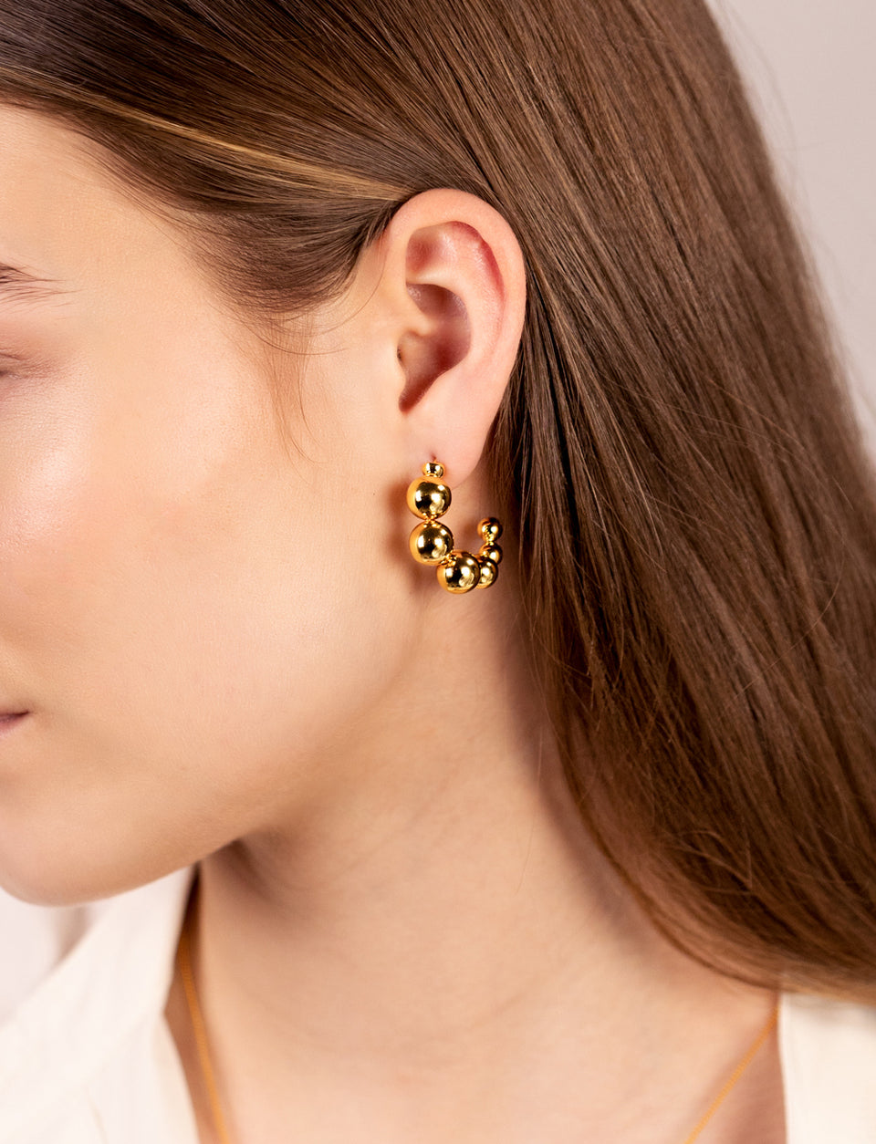 Universe earrings gold