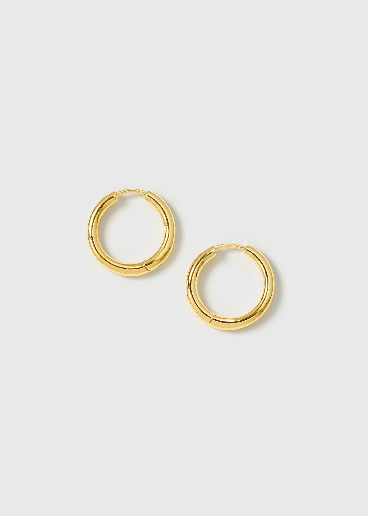 A product shot of the Beloved Fat Big Hoops Gold, a pair of classic and thick hoop earrings.