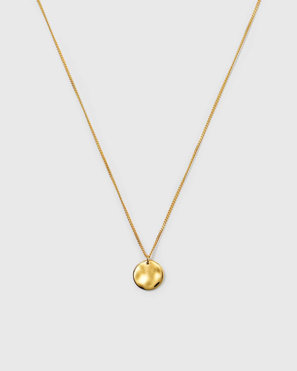 Minimalistica Hammered & Lunetta Necklace Set Gold