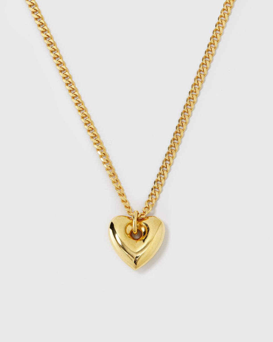 RENTAL - Fat Heart Necklace Gold