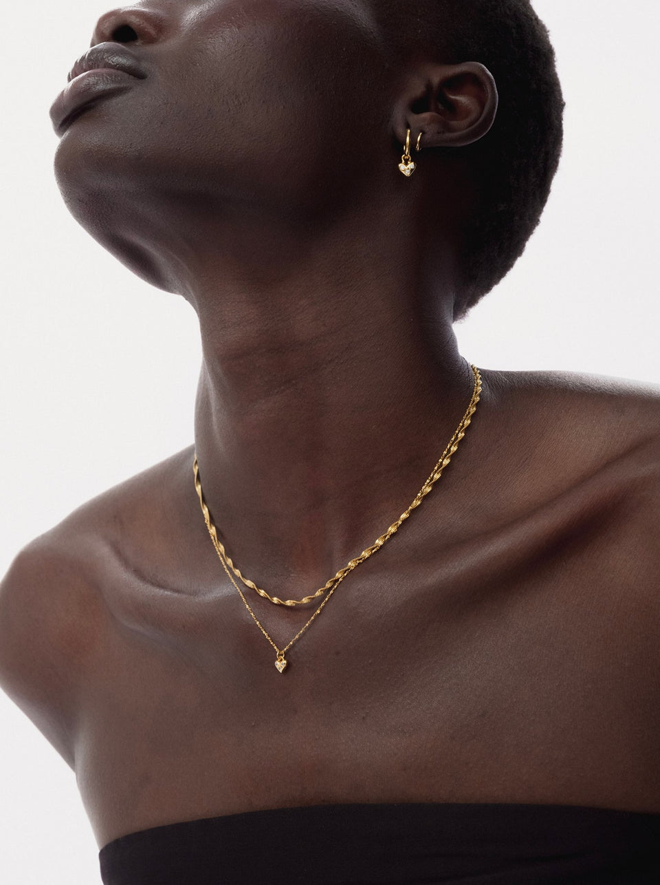 Herringbone Twisted Necklace Gold