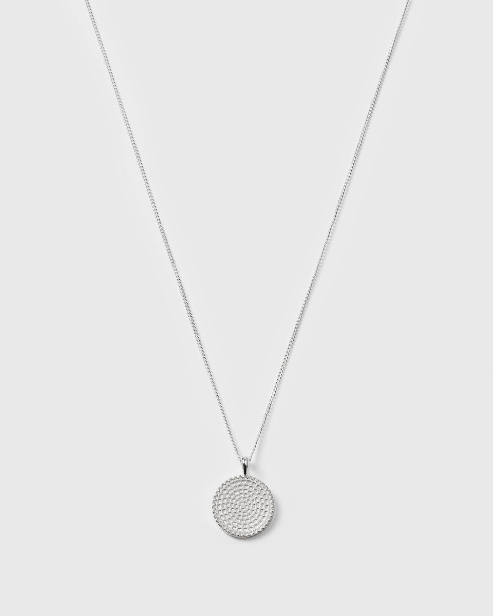 Lucky Coin Heal Necklace Silver