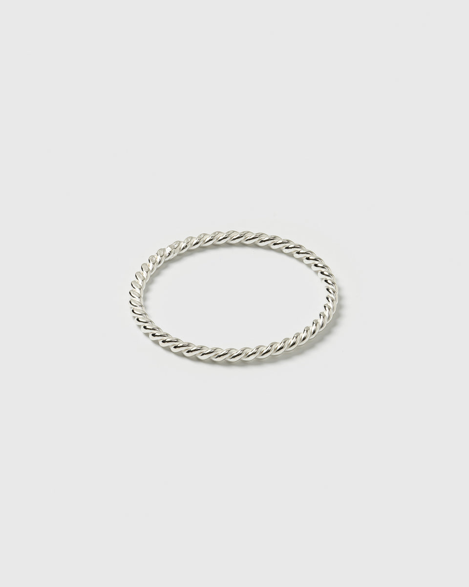 Tiny Twisted Ring Silver