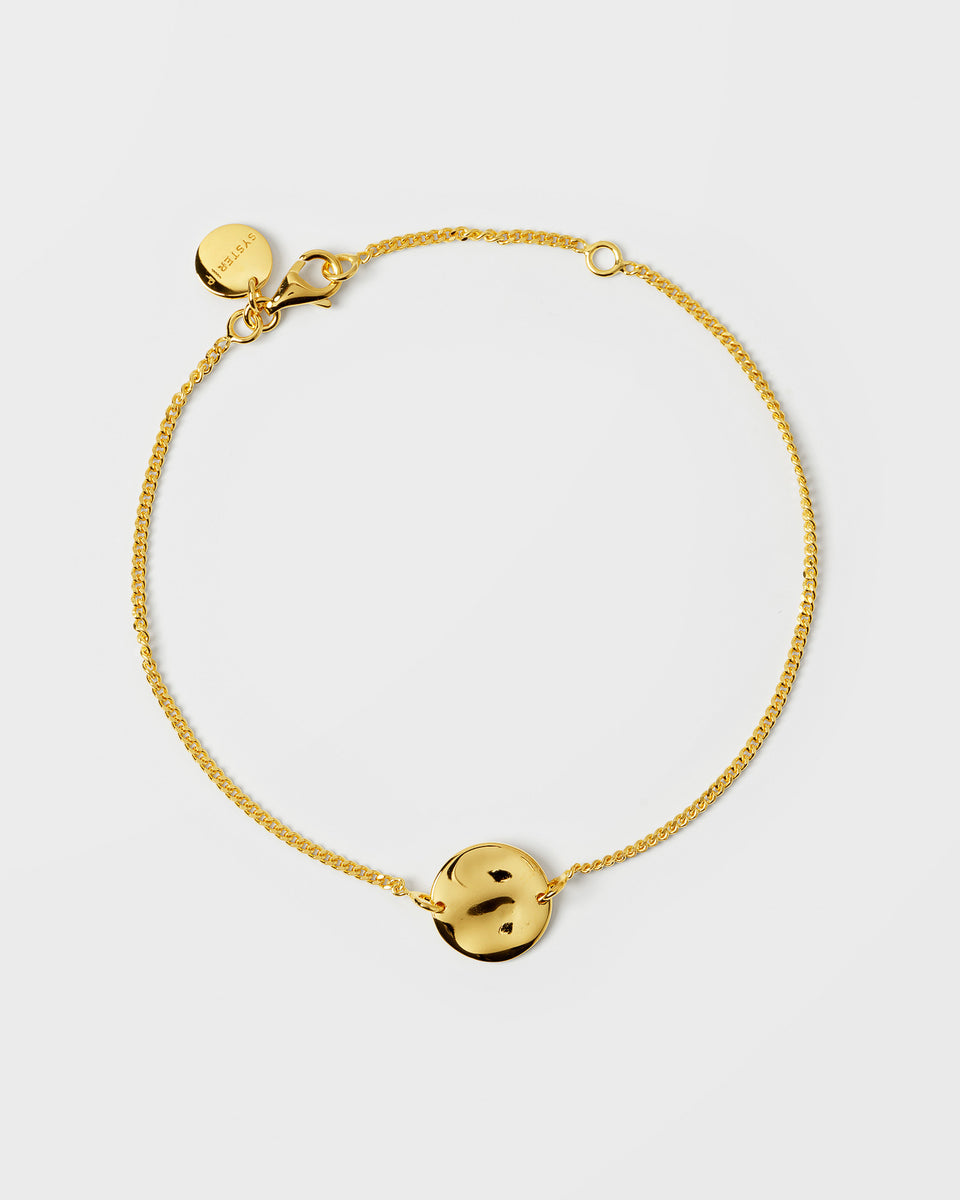 Minimalistica Hammered Bracelet Gold