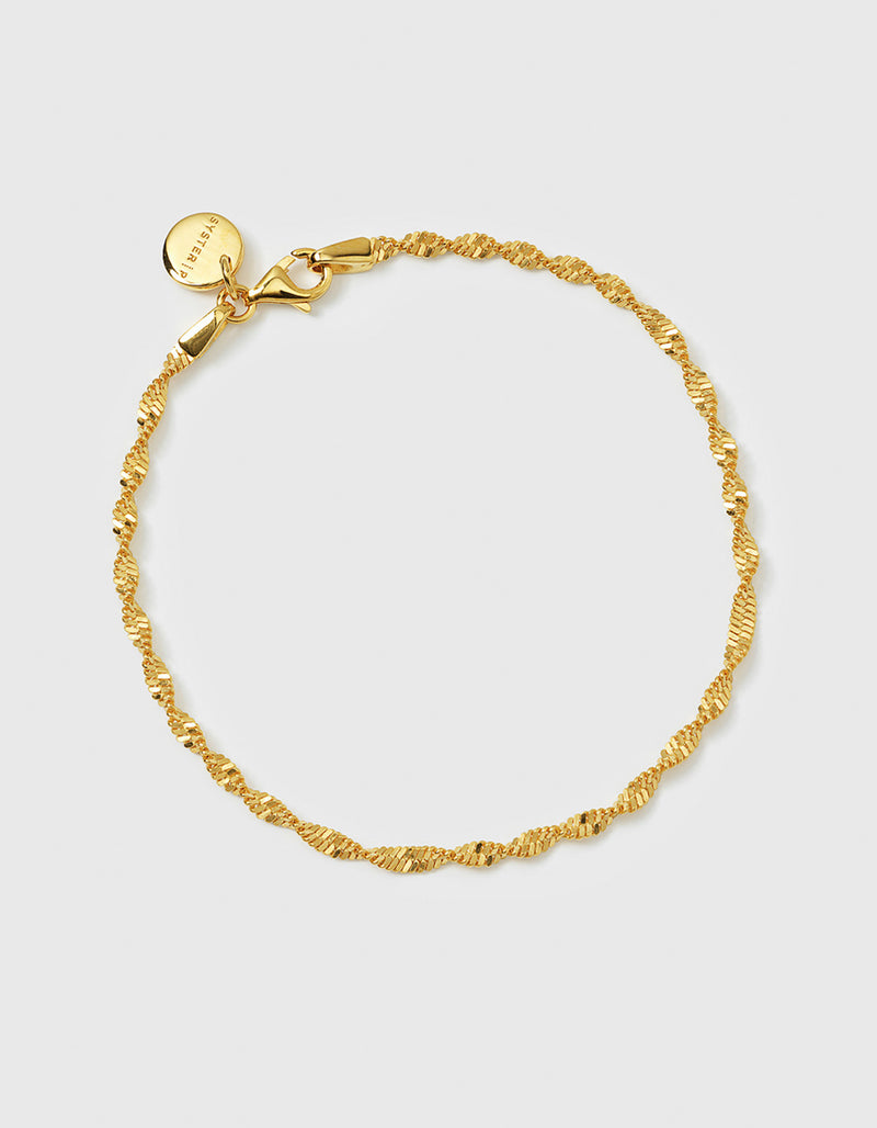Herringbone Twisted Bracelet Gold