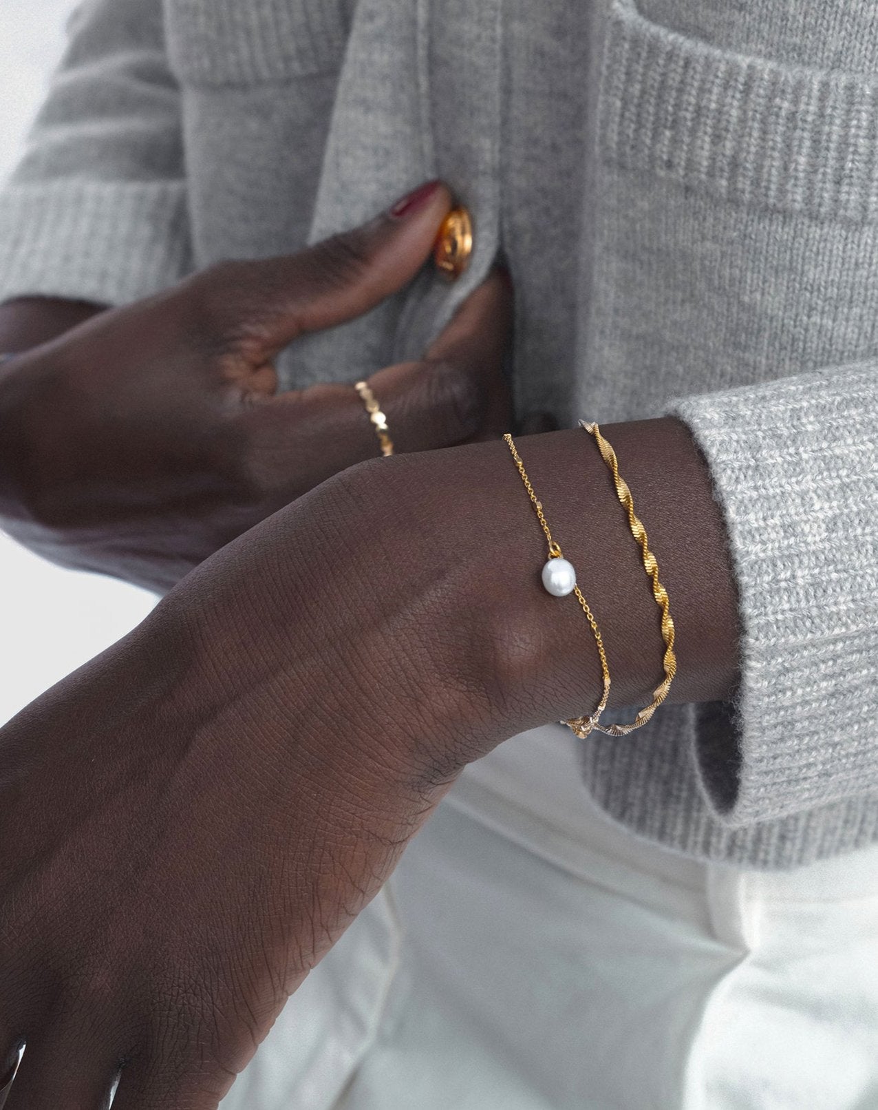 Herringbone Twisted Bracelet Gold