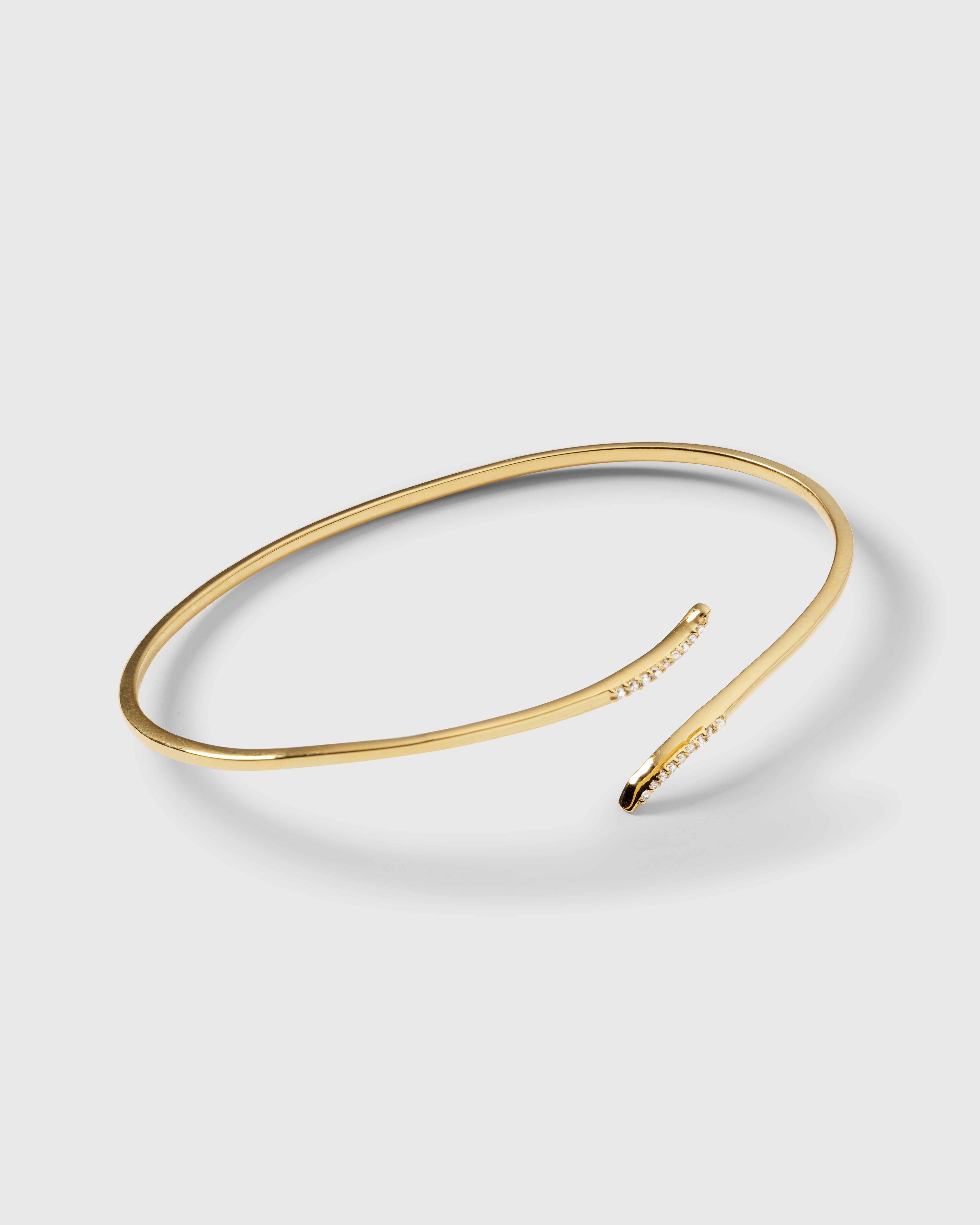 Sparkle Wrap Bangle Gold