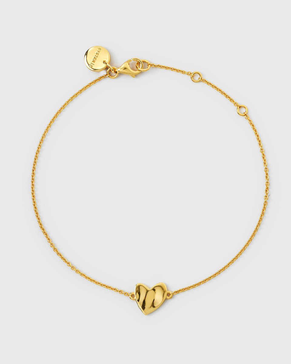 Friends Heart Bracelet Gold