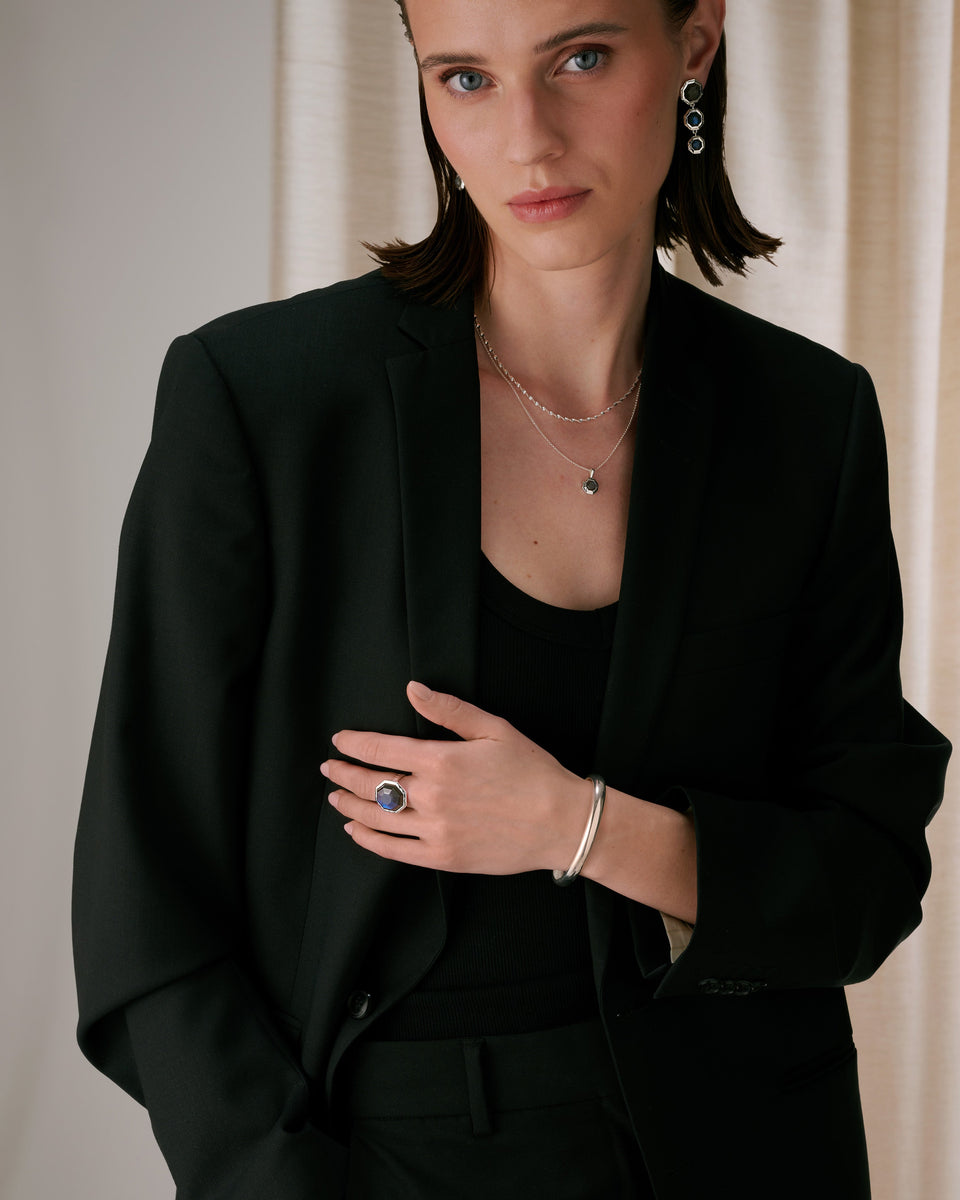 Bolded Bangle Silver