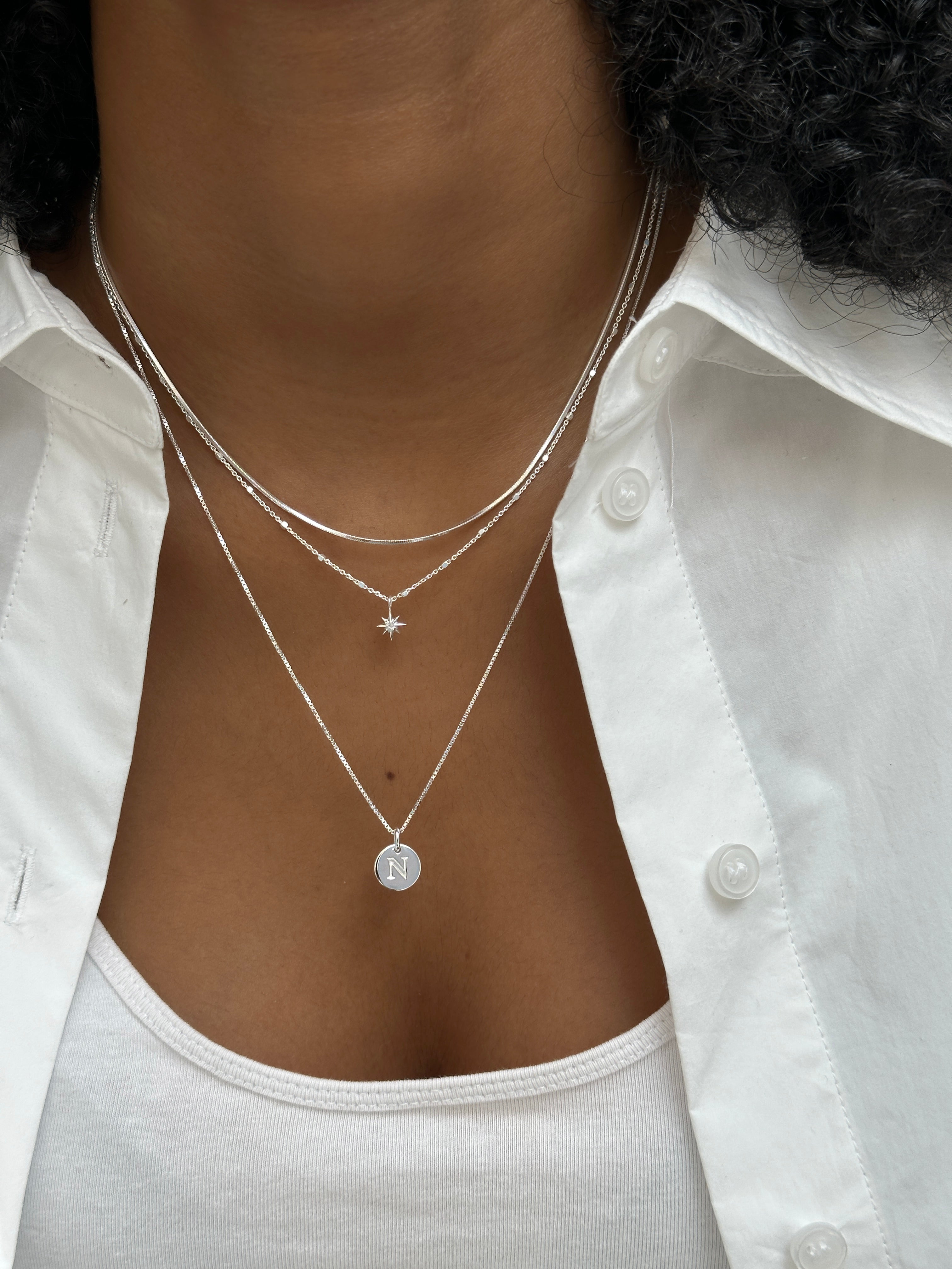 North Star Necklace Silver - Star necklace | Syster P