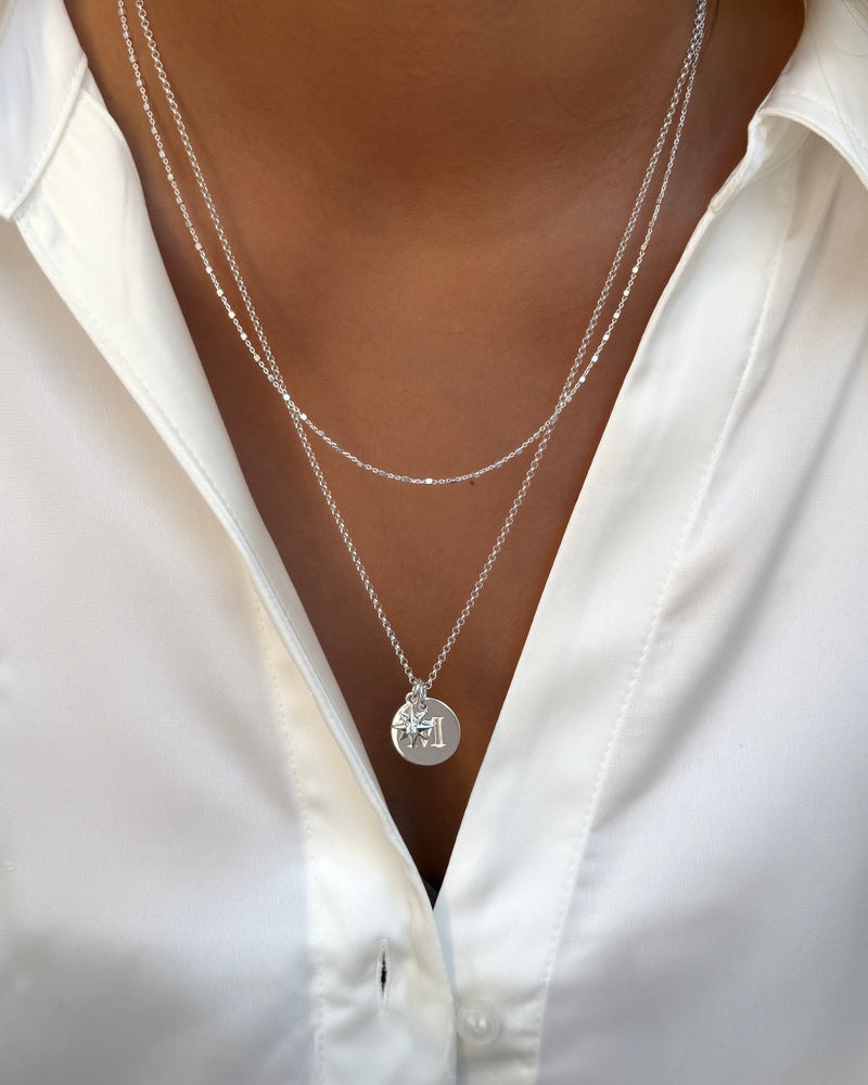 Beloved Compass Star Pendant Silver