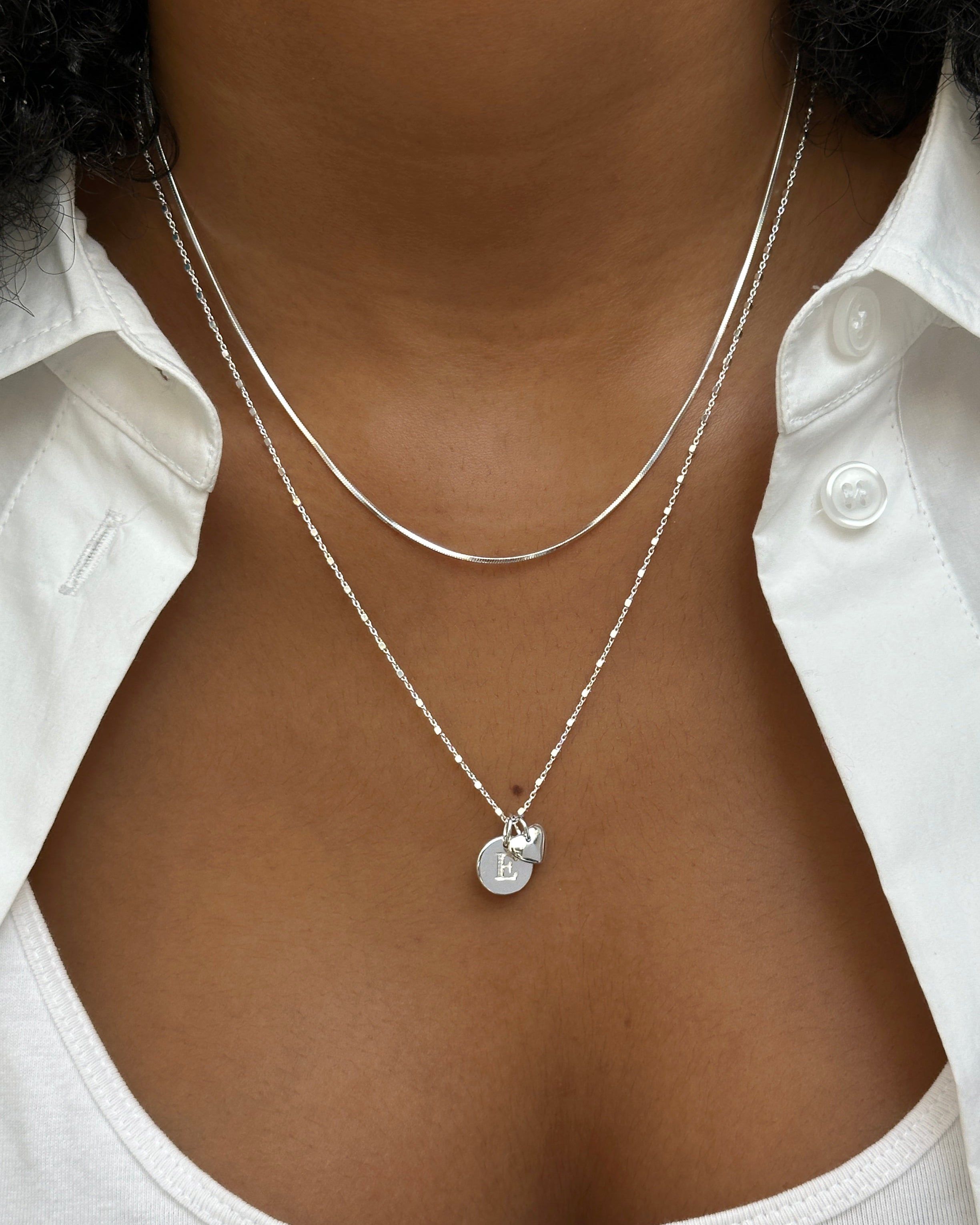 Sheer Station Necklace Silver - Station chain | Syster P