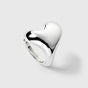 Bolded Heart Ring Silver