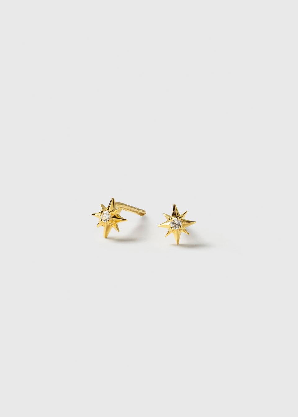 North Star Stud Earrings Gold