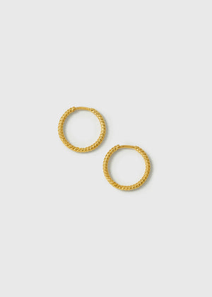 Beloved Twisted Medium Hoops Gold