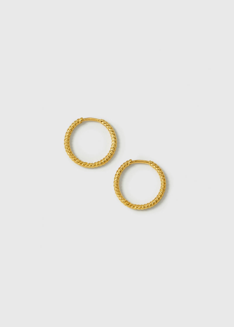 Beloved Twisted Medium Hoops Gold