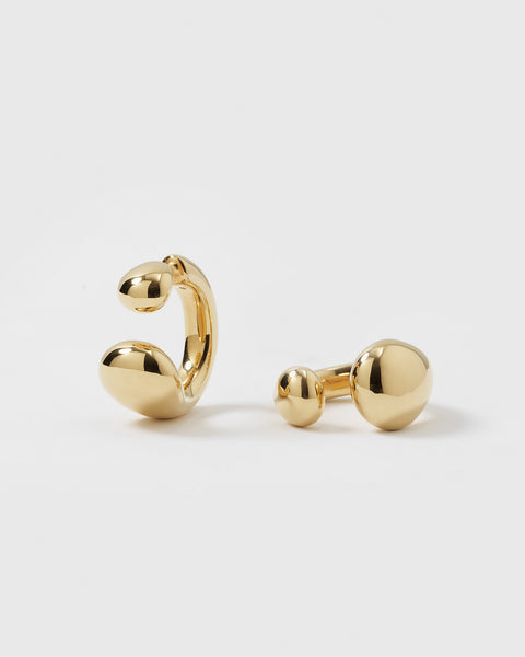 Bolded Drops Earrings Gold