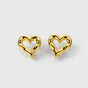 Puff Heart Earrings Gold