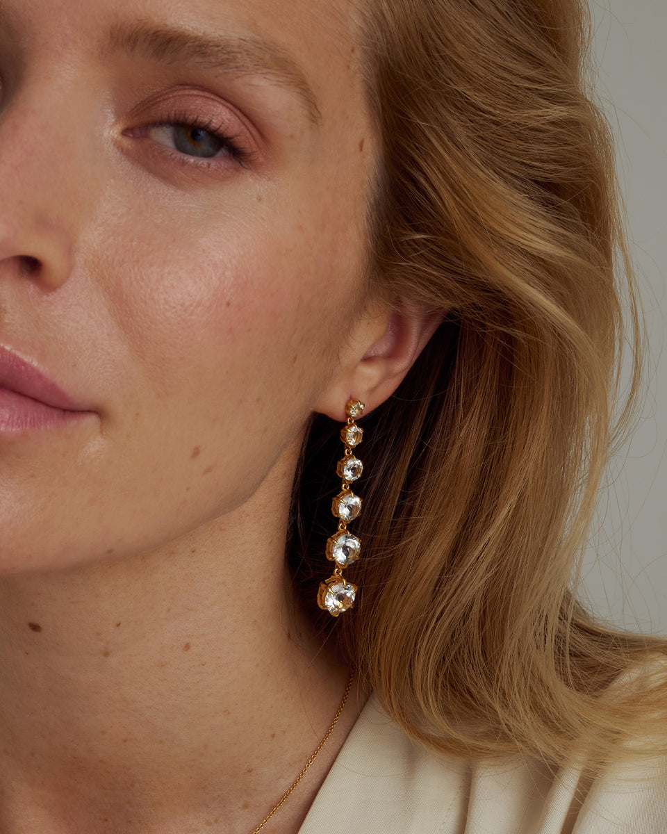 Valora Long Earrings Gold