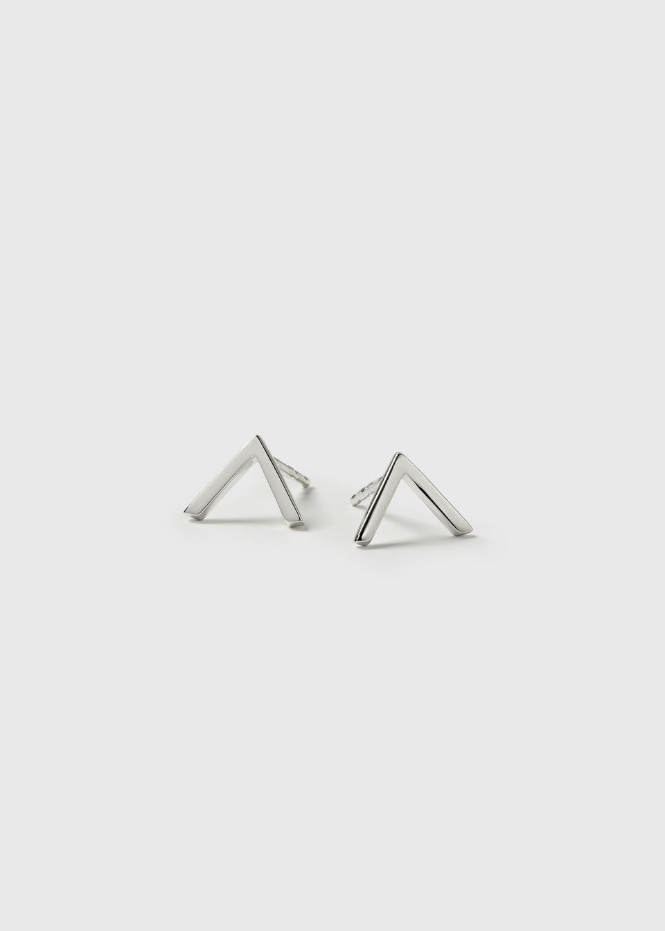 Strict V Earrings Silver