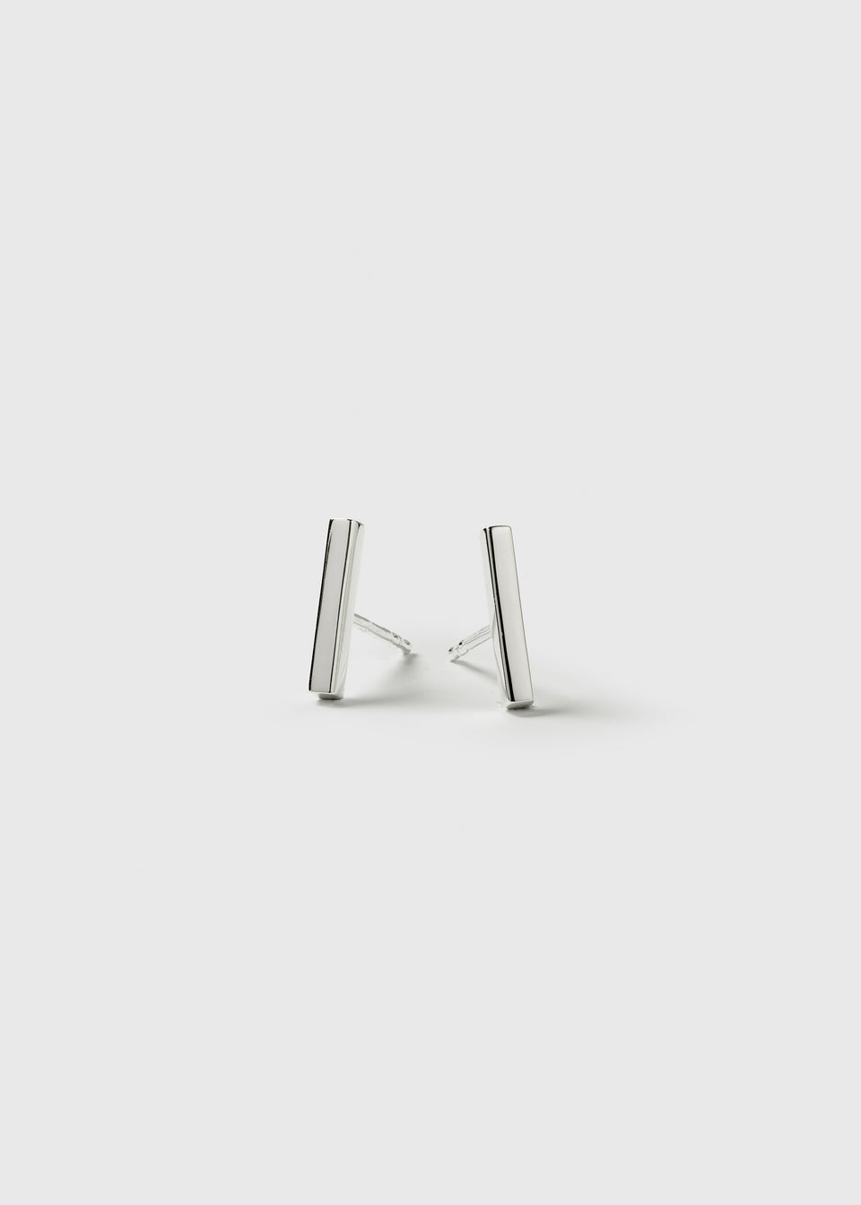 Strict Bar Earrings Silver