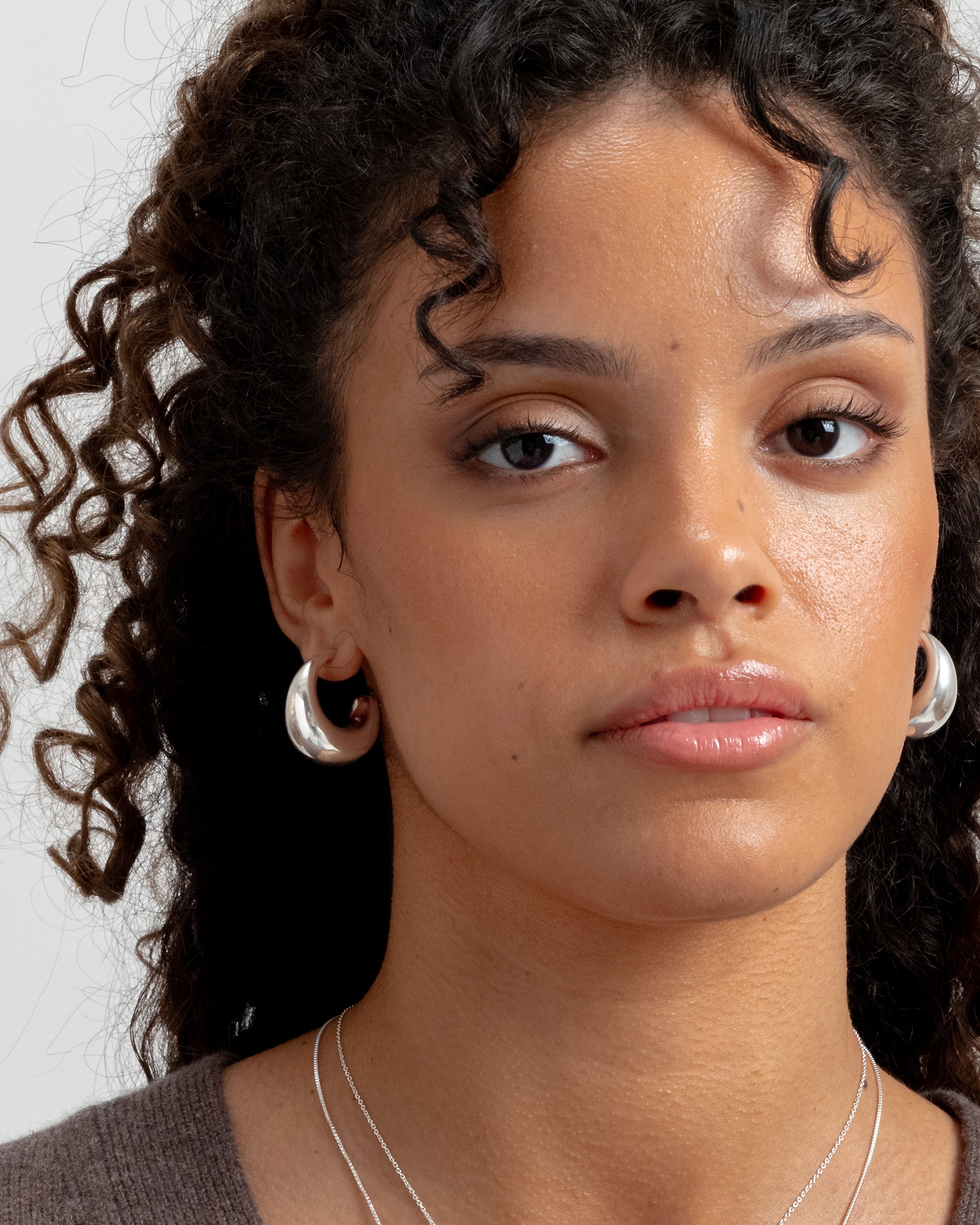 Bolded Earrings Silver