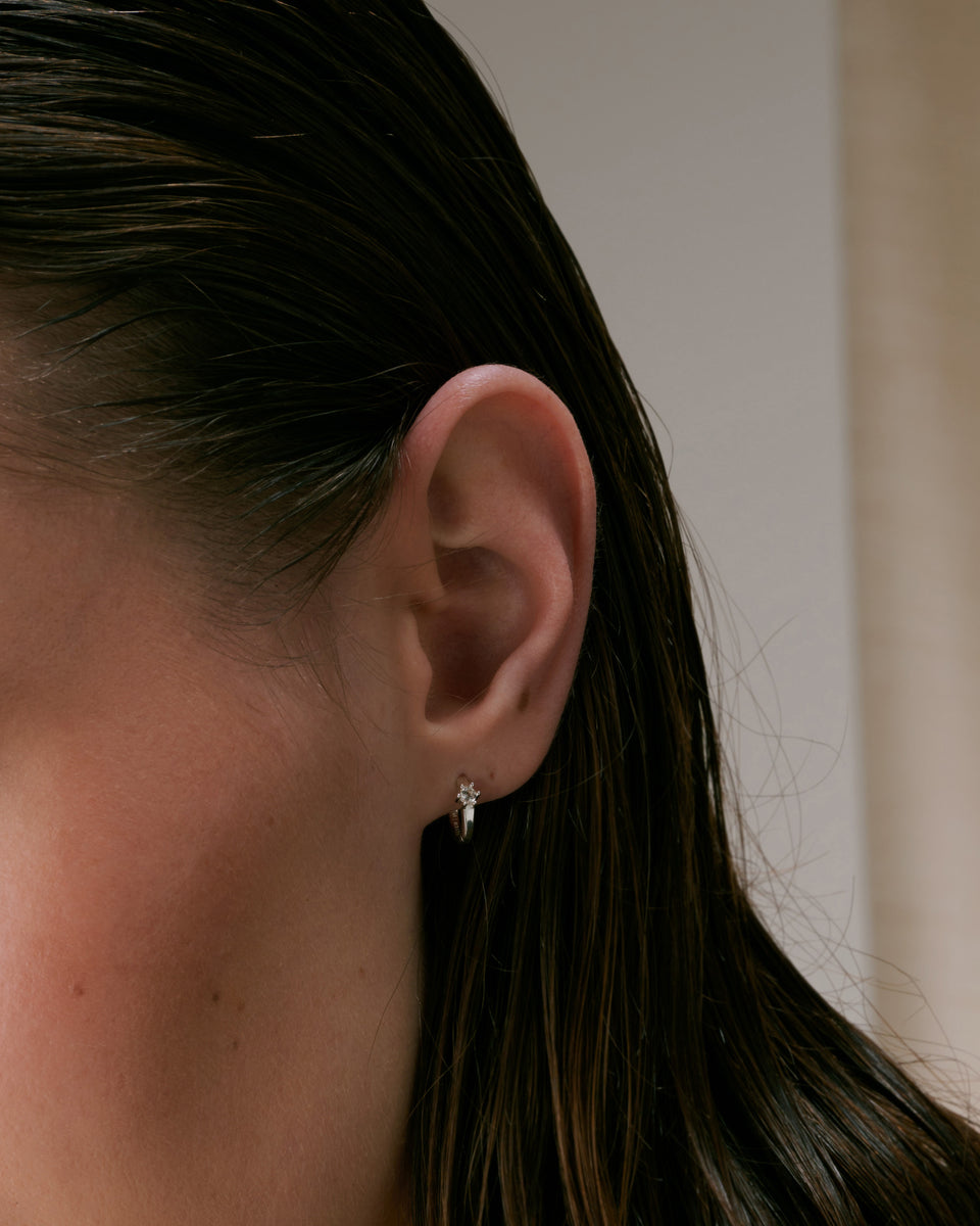 Mini Princess Hoops Silver