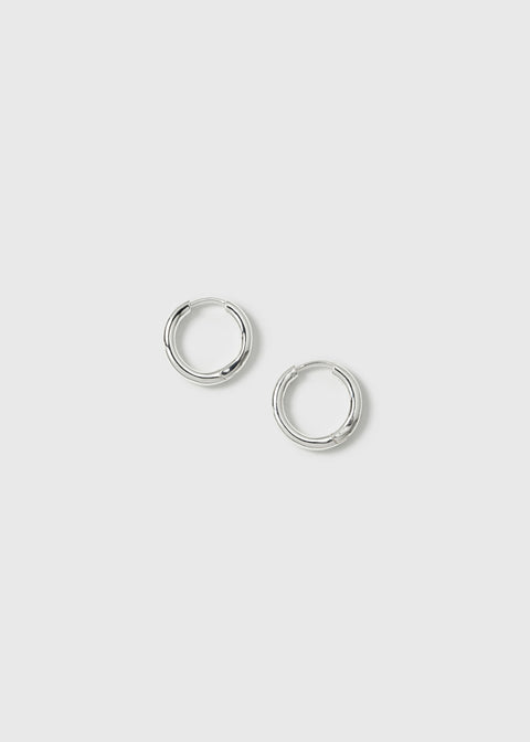 Beloved Fat Small Hoops Silver