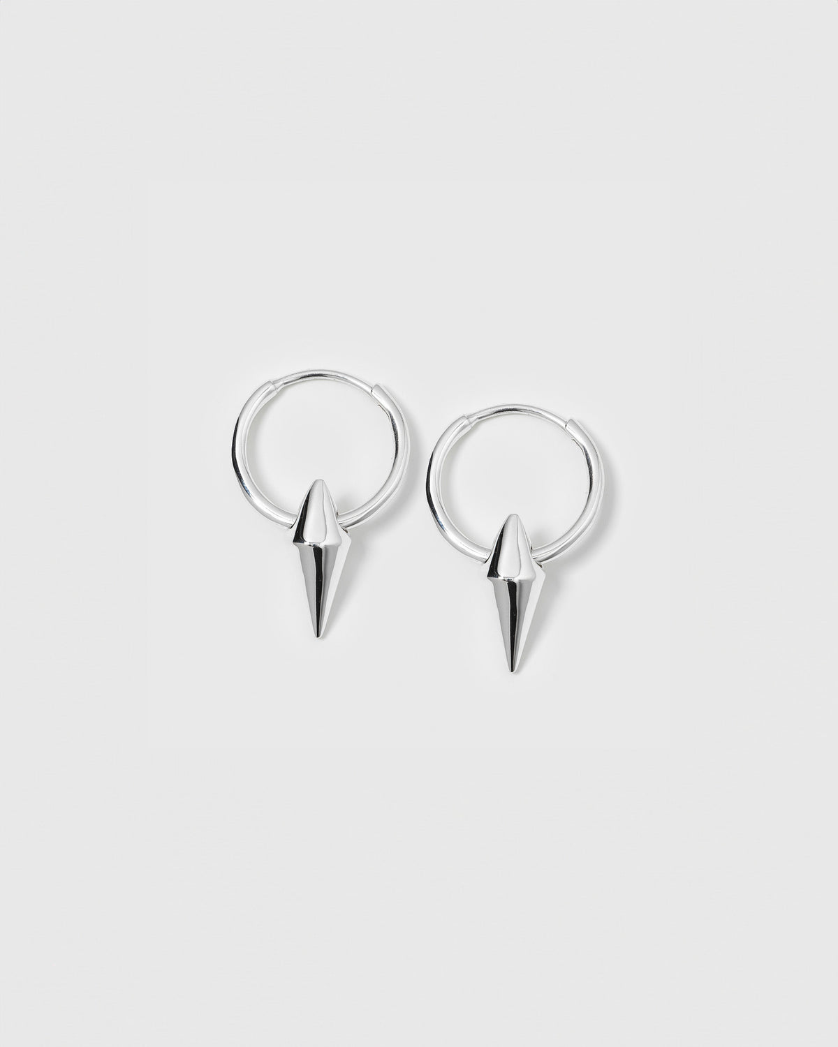 Harvey Small Spike Hoops Silver