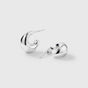 Bolded Little Sis Earrings Silver