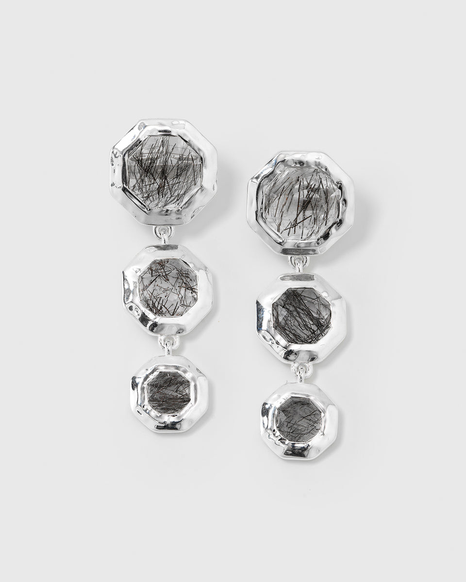 RENTAL - Octagon Earrings Silver