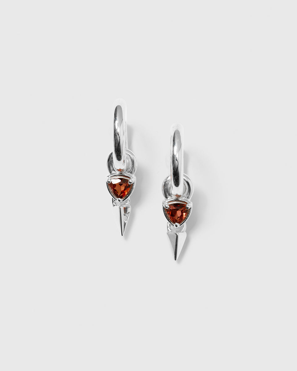 Mrs H Spike Earrings Silver