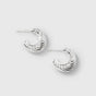Bolded Little Sis Chevron Earrings Silver