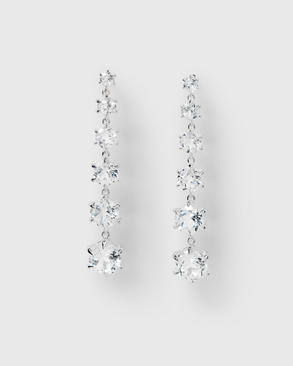 Valora Long Earrings Silver