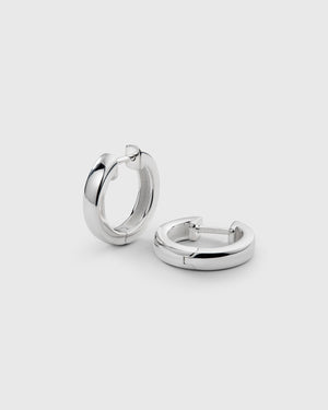 Cavelle Big Plain Hoops Silver