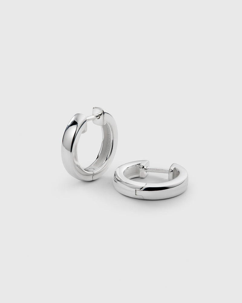 Cavelle Big Plain Hoops Silver