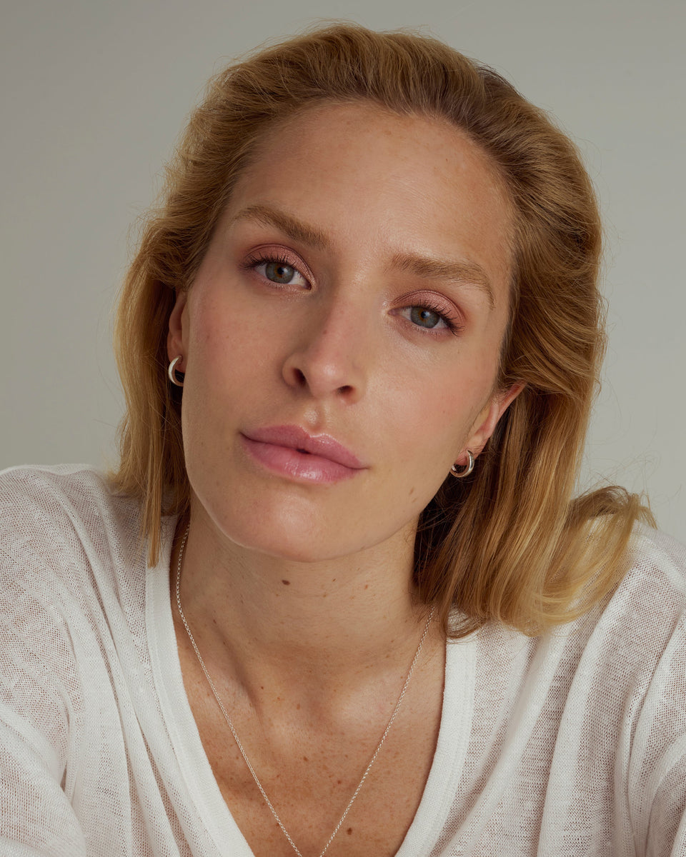 Cavelle Big Plain Hoops Silver