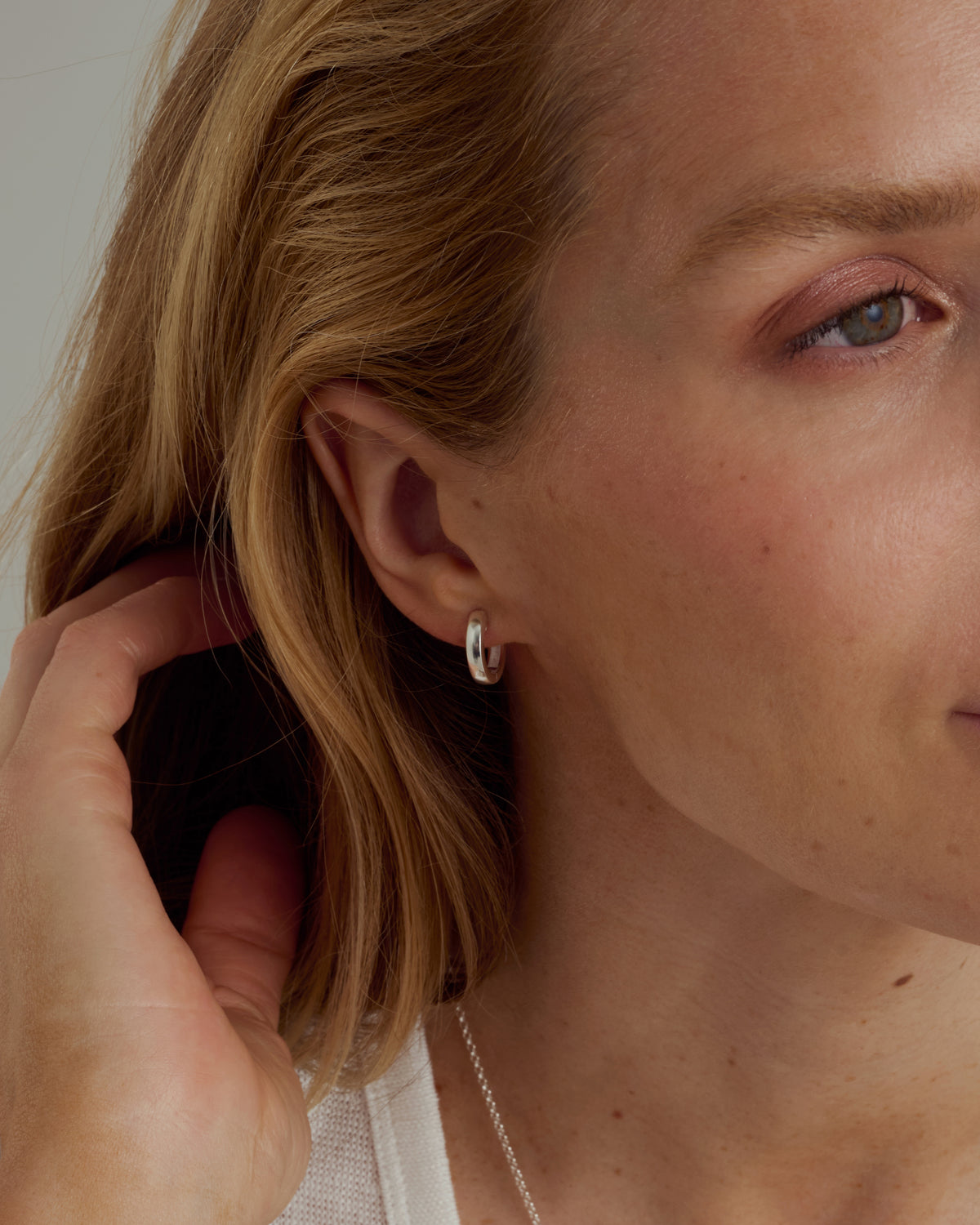 Cavelle Big Plain Hoops Silver