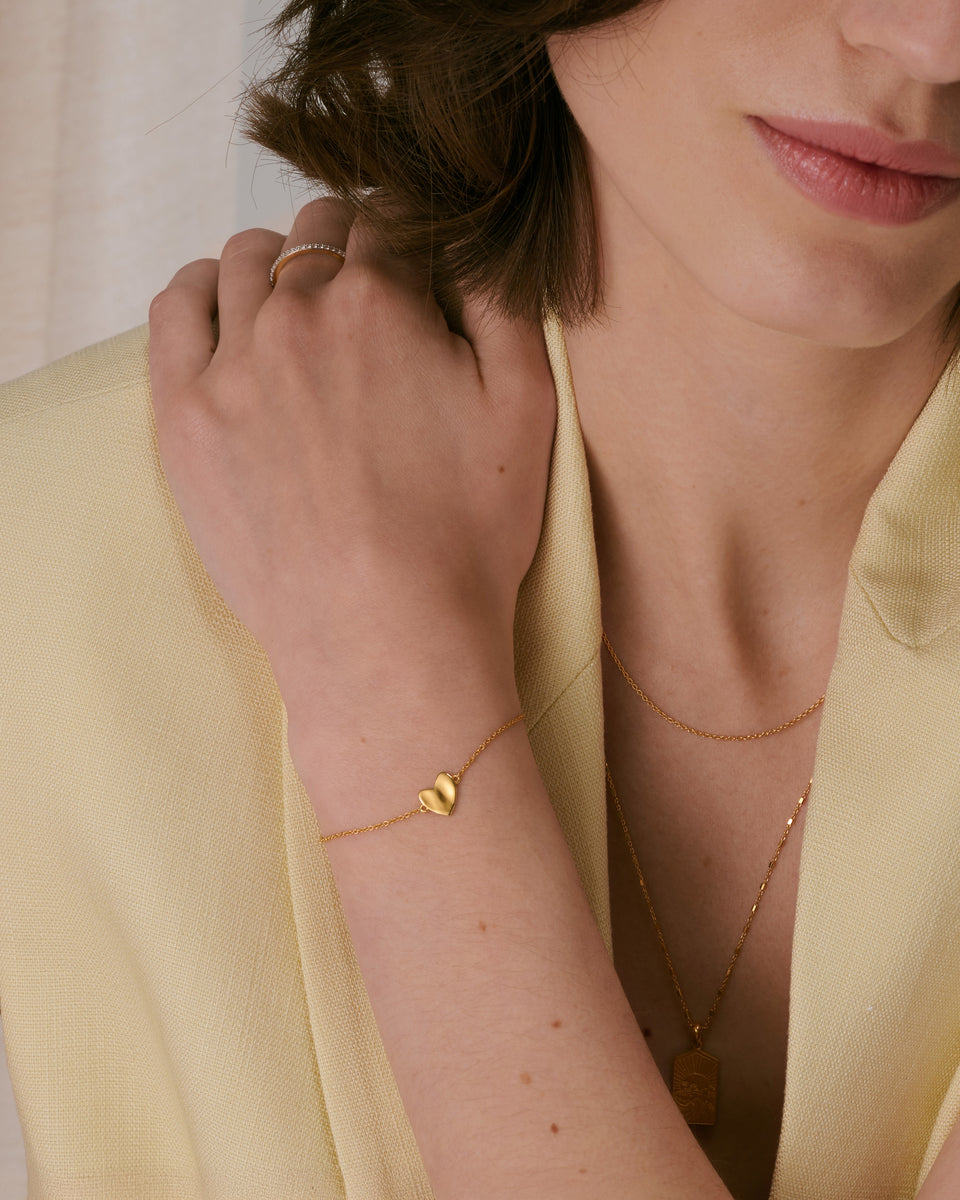 Friends Heart Bracelet Gold