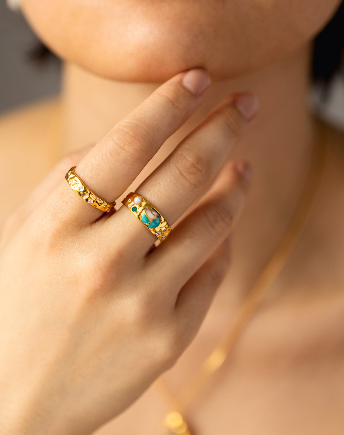 Melting Rings Melted Gold Ring