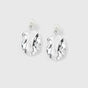 Moulded Short Earrings Silver