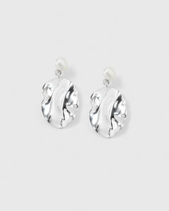 Moulded Short Earrings Silver