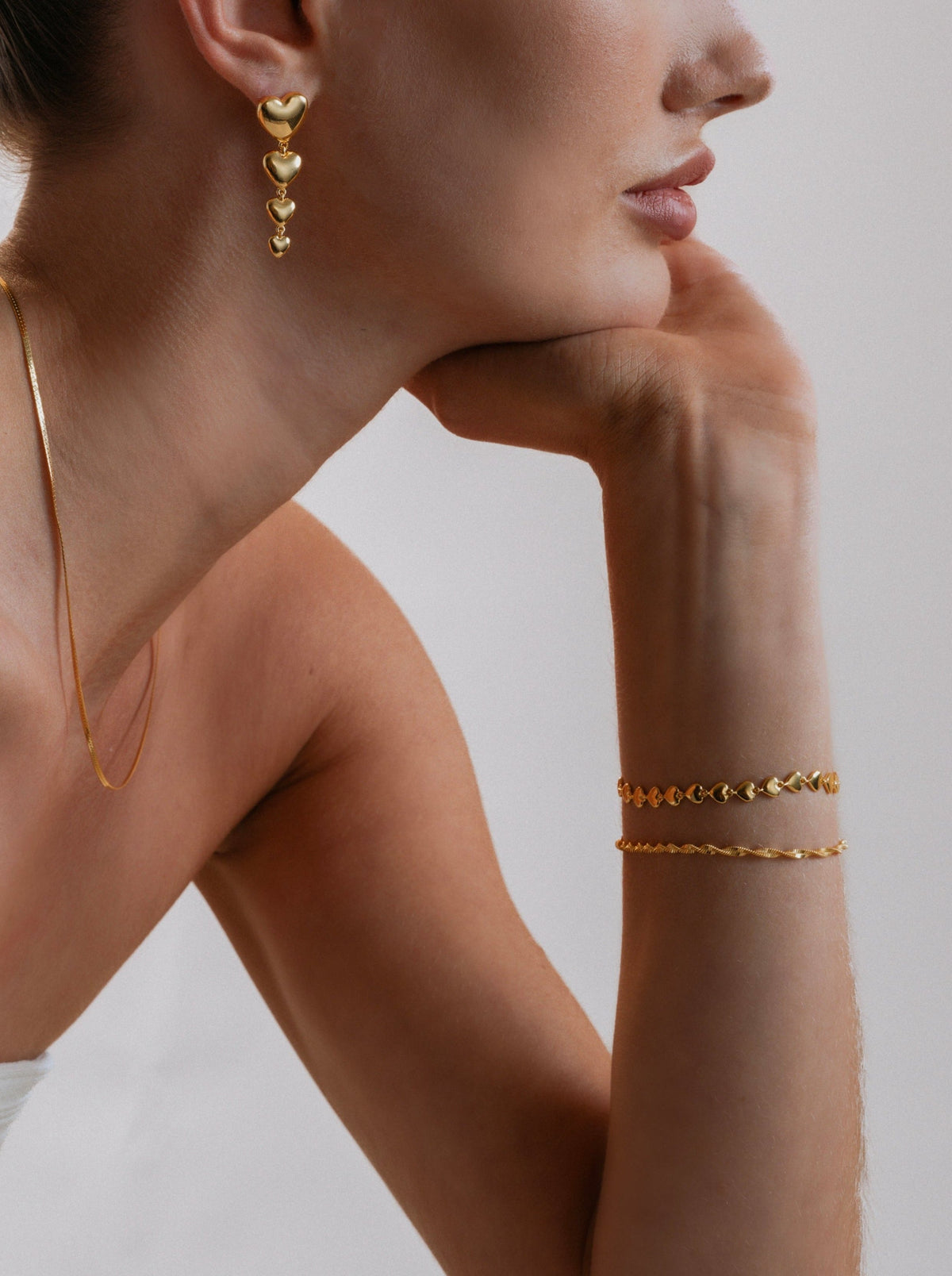 Herringbone Twisted Bracelet Gold