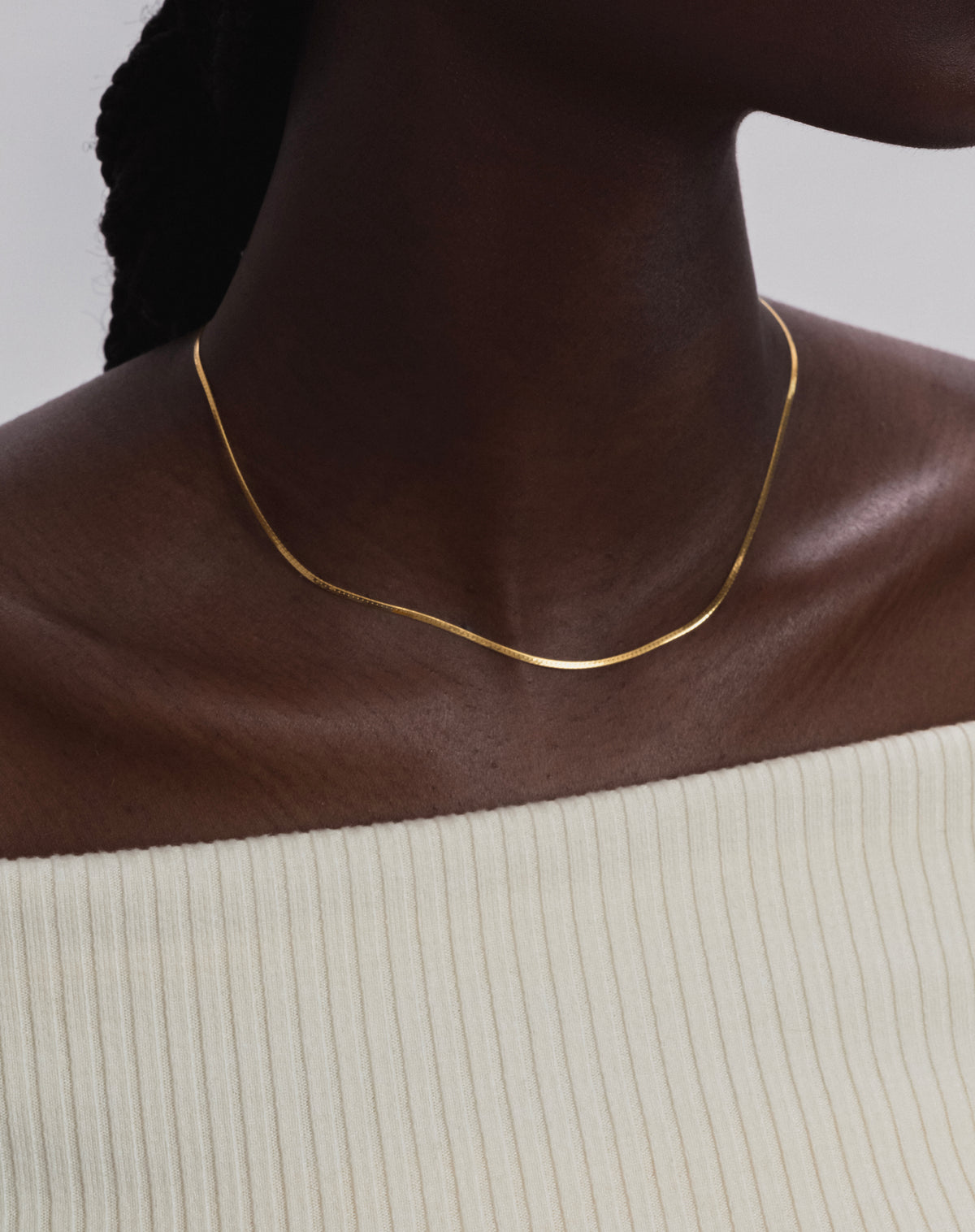 Herringbone Necklace Gold