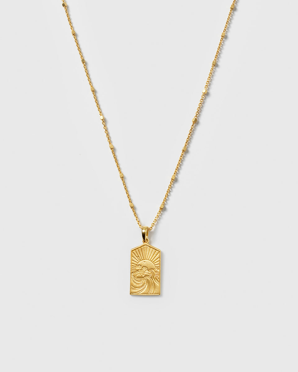 Lucky Coin Keep Dreaming Necklace Gold