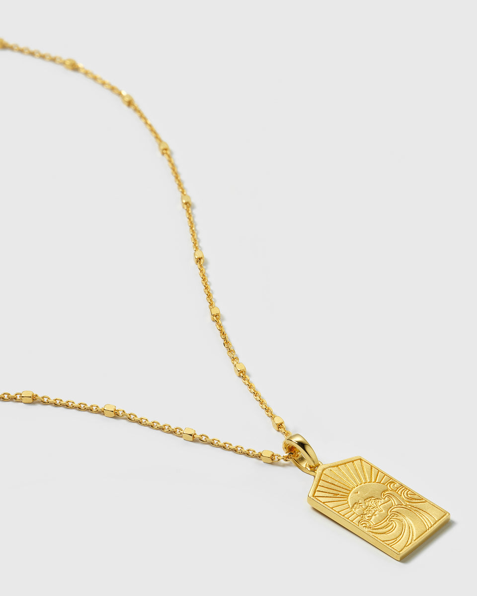 Lucky Coin Keep Dreaming Necklace Gold