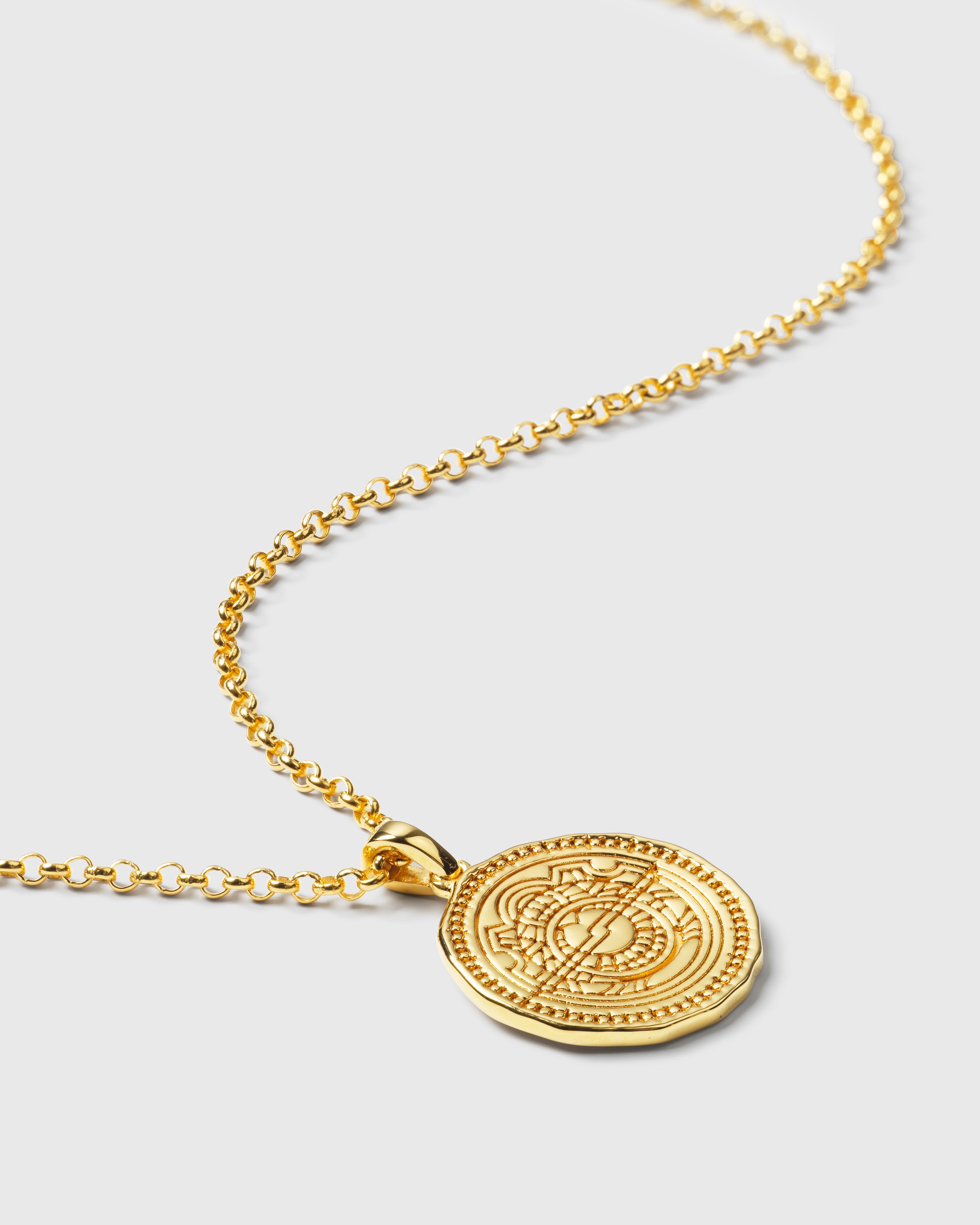 Lucky Coin Navigate Necklace Gold - Pendant necklace | Syster P