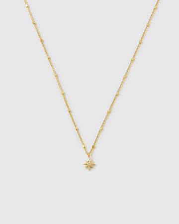 North Star Necklace Gold