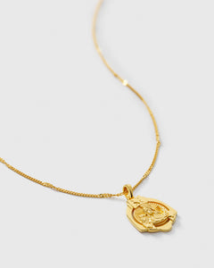 Lucky Coin Athena Necklace Gold